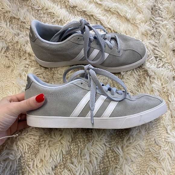 adidas Shoes - adidas grey suede shoes worn once!!